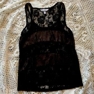 Black lace/sequins Tank